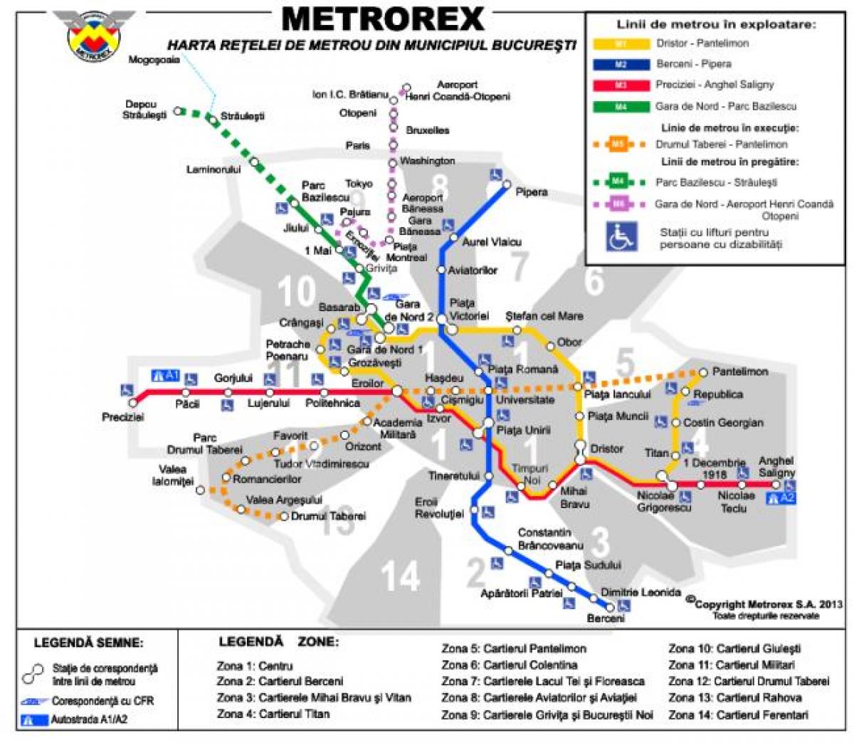 mapa do metropolitano de bucareste