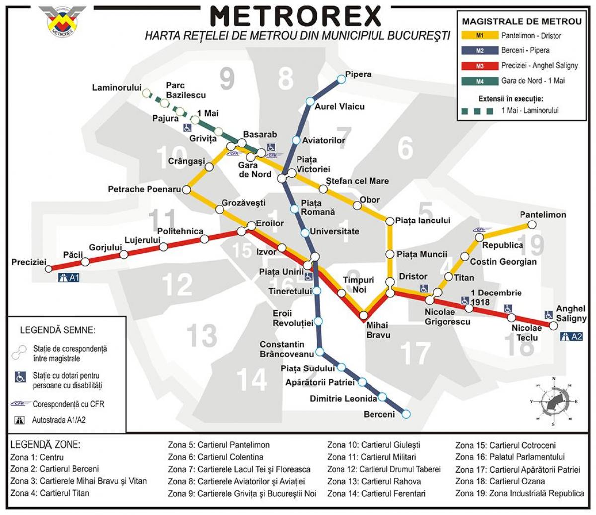 metro mapa de bucareste