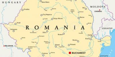 Mapa de bucareste, roménia