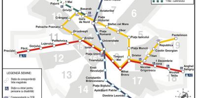 Metro mapa de bucareste