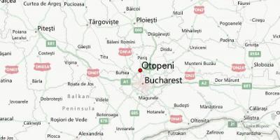 Mapa do aeroporto de Otopeni