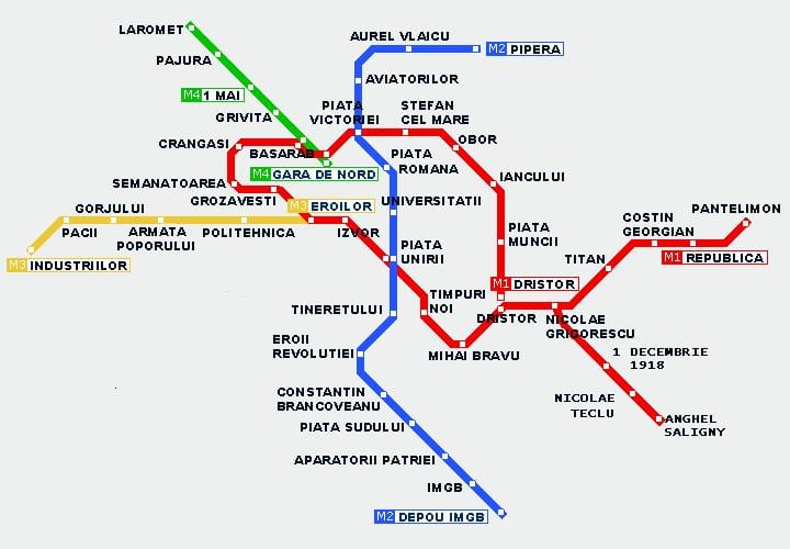 bonde mapa de bucareste