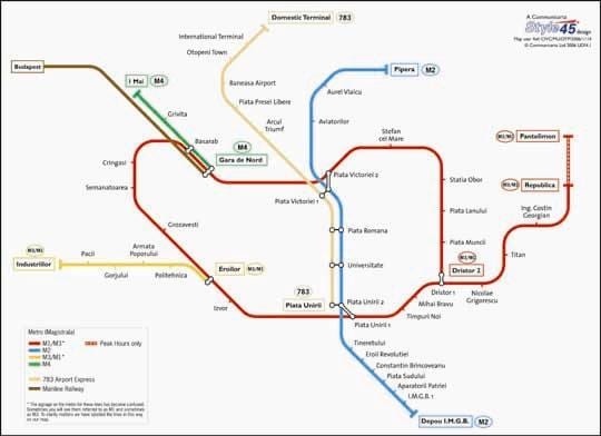 Mapa de bucareste ônibus 