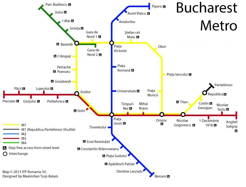 Mapa de bucareste, perto dos transportes públicos 