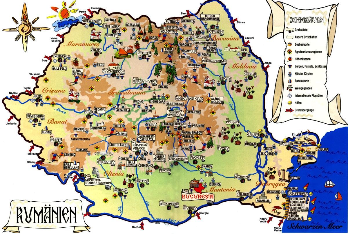 excursões em bucareste mapa
