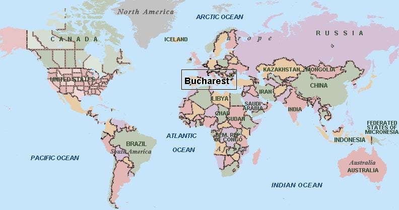 Mapa de bucareste mundo 