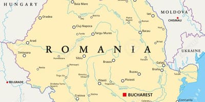 Mapa de bucareste, roménia