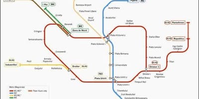 Mapa de bucareste ônibus 