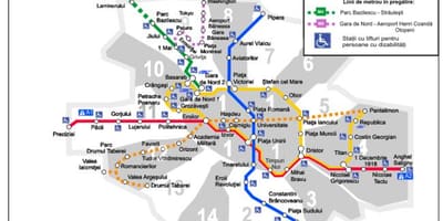 Mapa do metropolitano de bucareste